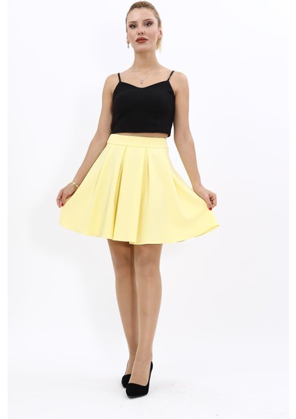 Kısa Kloş Etek-Sarı indirimleri