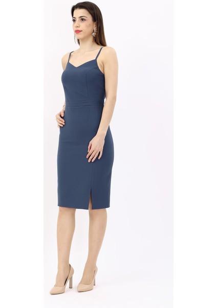 Askılı Elbise-Füme