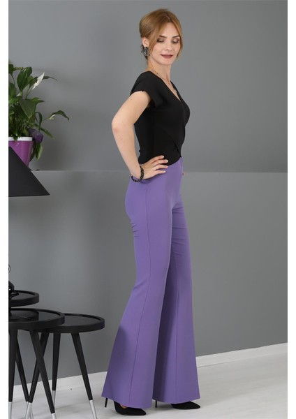 Ispanyol Paça Pantolon-Lila fiyatları