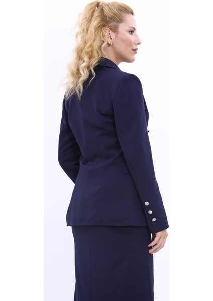 Erkek Yaka Çapraz Ceket-Lacivert modelleri