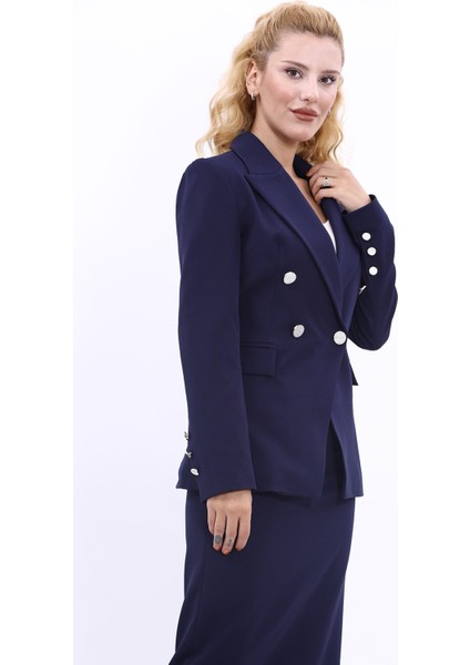 Erkek Yaka Çapraz Ceket-Lacivert fırsatları