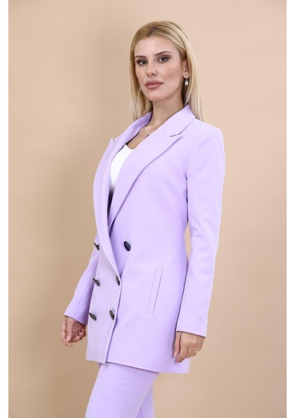 Erkek Yaka Kuruvaze Uzun Ceket-Menekşe fiyatları