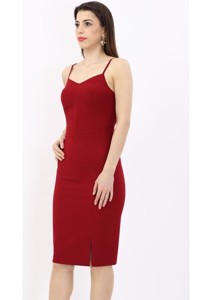 Askılı Elbise-Bordo indirimleri