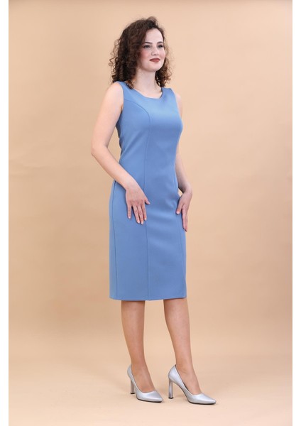 Kokteyl Sıfır Kol Elbise-Deniz fiyatları