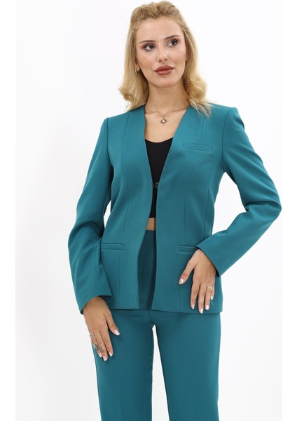 V Yaka Boydan Kuplu Kılasik Ceket-Petrol fiyatları