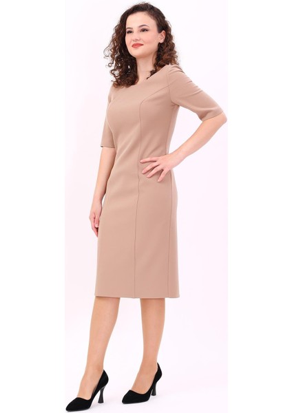 Kokteyl Kısa Kol Elbise-Taş fırsatları