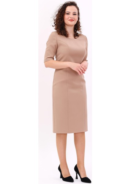 Kokteyl Kısa Kol Elbise-Taş indirimleri