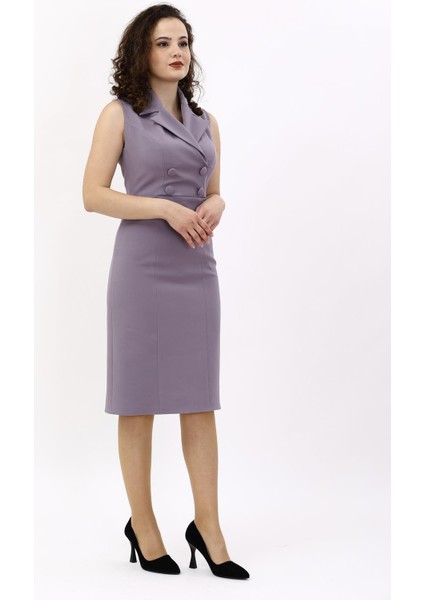 Erkek Yaka Yandan Fermuarlı Elbise-Antrasit indirimleri