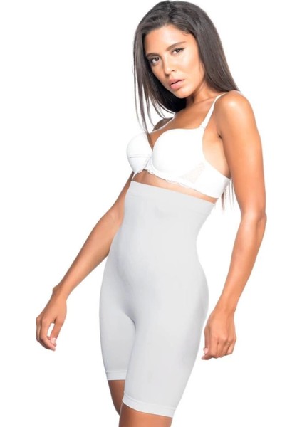 Miraxx Ekru Mı Emay 2077 Yüksek Bel Desenli Paçalı Korse