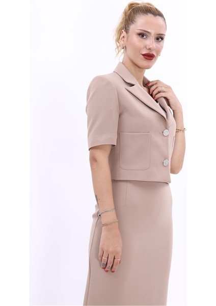 Erkek Yaka Kısa Ceket-Taş indirimleri