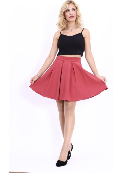 Kısa Kloş Etek-Kiremit