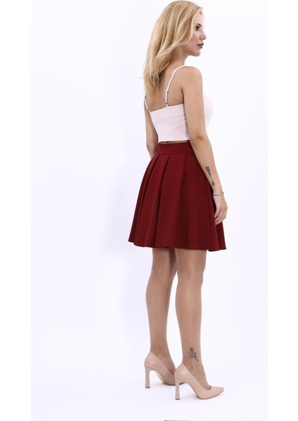 Kısa Kloş Etek-Bordo fırsatları