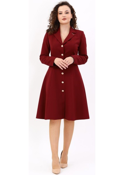 Prenses Elbise-Bordo