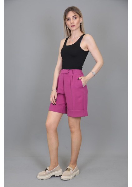 Duble Paça Şort-Fuşya fırsatları