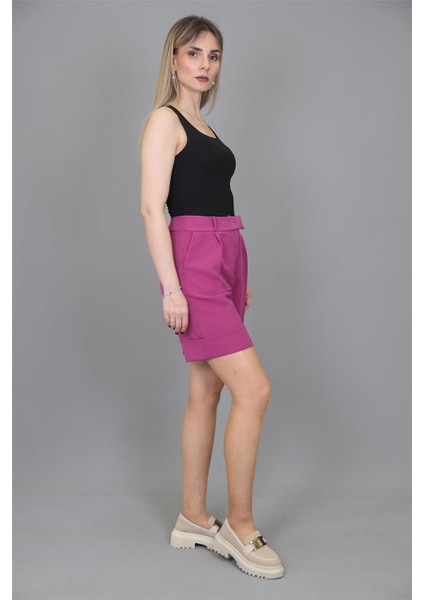 Duble Paça Şort-Fuşya indirimleri