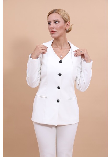 Erkek Yaka Yelek Ceket-Beyaz fiyatları