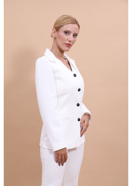 Erkek Yaka Yelek Ceket-Beyaz modelleri