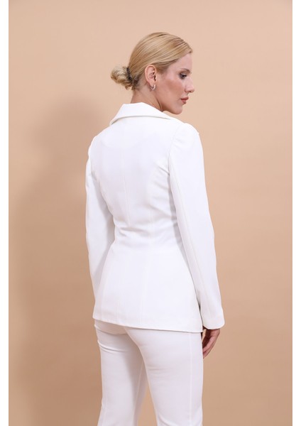 Erkek Yaka Yelek Ceket-Beyaz indirimleri