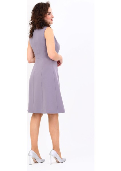 Erkek Yaka Belden Kesik Kuruvaze Elbise-Antrasit modelleri