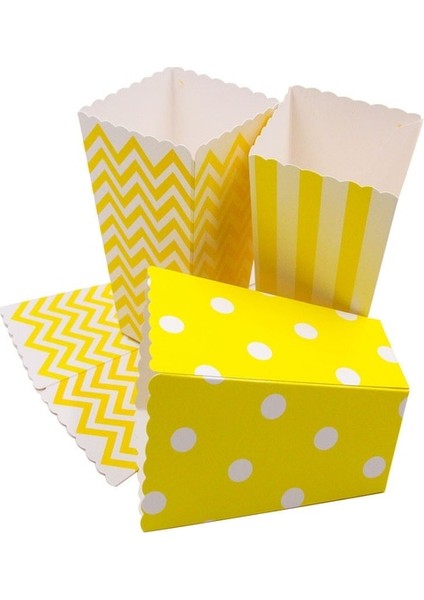 Mutil Sarı Yeni!12 Adet/grup Patlamış Mısır Kutusu/fincan Pembe Tema Parti Dekorasyon Çocuklar Için Mutlu Doğum Günü Noel Düğün Parti Bebek Duş Malzemeleri (Yurt Dışından)