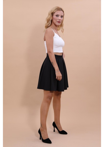Kısa Kloş Etek-Siyah fırsatları