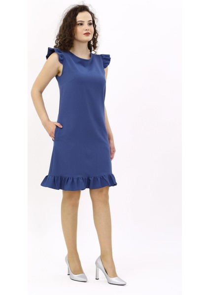 Fırfırlı Elbise-Indigo indirimleri