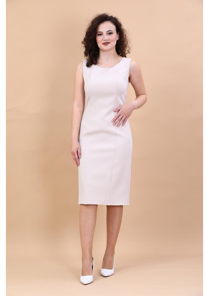 Kokteyl Sıfır Kol Elbise-Gri modelleri