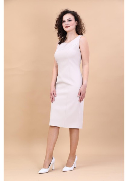 Kokteyl Sıfır Kol Elbise-Gri fırsatları