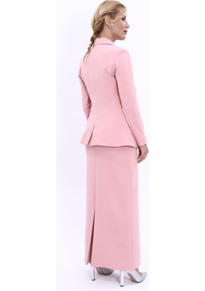 Erkek Yaka Torba Cepli Klasik Ceket-Pudra modelleri