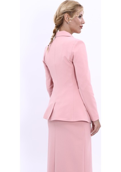 Erkek Yaka Torba Cepli Klasik Ceket-Pudra fırsatları