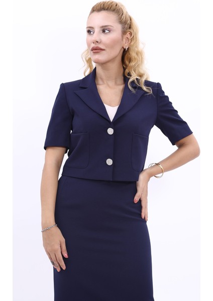 Erkek Yaka Kısa Ceket-Lacivert fiyatları