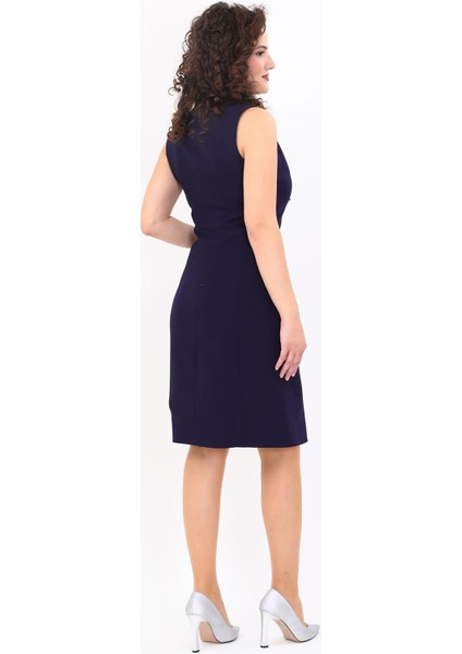 Erkek Yaka Kuruvaze Elbise-Lacivert fiyatları