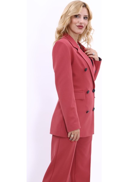 Erkek Yaka Kuruvaze Blazer Ceket-Kiremit modelleri