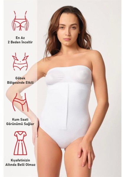 Miraxx Beyaz Emay 2088 Önden Agraflı Slip Korse fırsatları