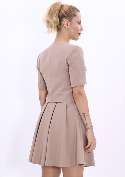 V Yaka Kısa Ceket-Taş fırsatları