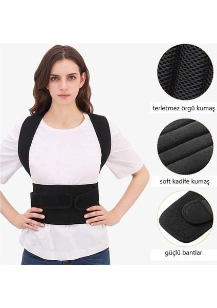Dikduruş Korsesi Medikal Korse Dik Tutan Korse Dikduruş Yeleği Balenli Manyetik Omuz Sırt Korsesi