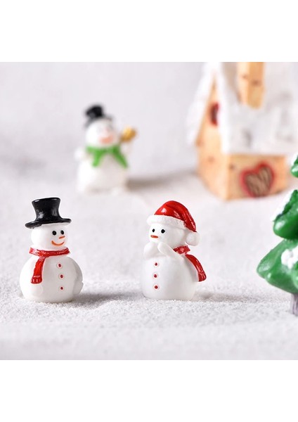 14 Mini Noel Süs Minyatür Mikro Manzara Minyatür Heykelcik Noel Baba Kardan Adam Elk Dekorasyon Ev Yeni Yıl 2024 Için (Yurt Dışından)