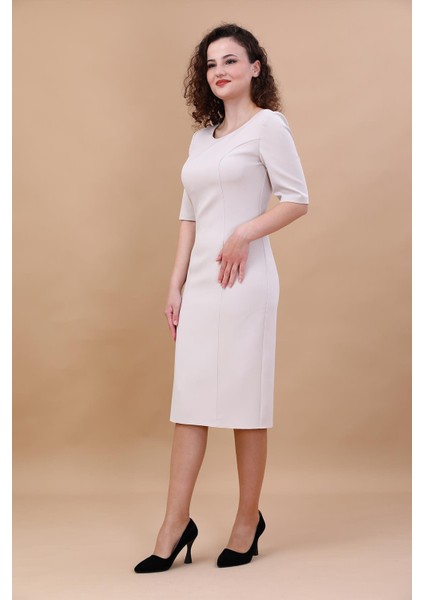 Kokteyl Kısa Kol Elbise-Gri fırsatları