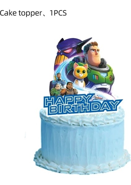 Kek Bayrağı Disney Buzz Lightyear Doğum Günü Partisi Malzemeleri Tek Kullanımlık Sofra Erkek Yemeği Tatlı Tabakları Peçeteler Bardaklar Çanta Ev Dekorasyonu (Yurt Dışından)