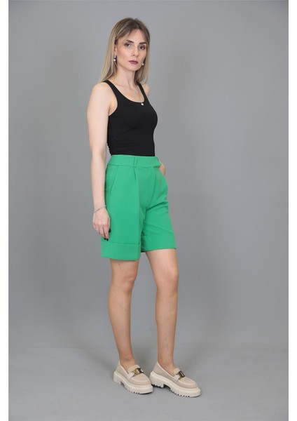 Duble Paça Şort-Yeşil fırsatları