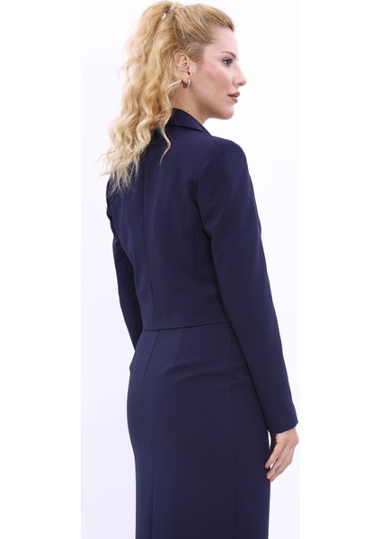 Erkek Yaka Kuruvaze Kısa Ceket-Lacivert modelleri