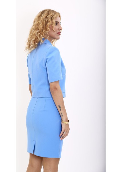 Erkek Yaka Kısa Ceket-Gökyüzü fırsatları