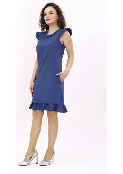 Fırfırlı Elbise-Indigo fırsatları