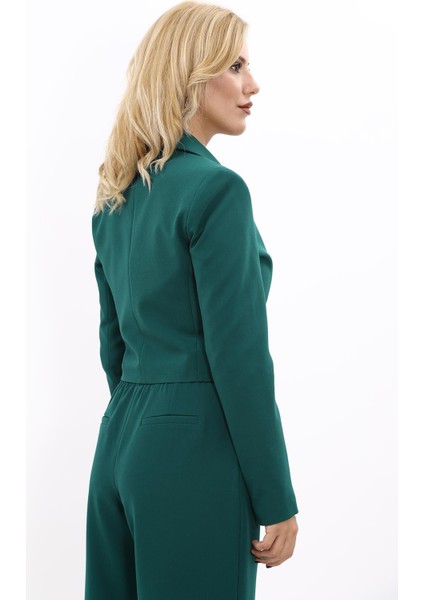 Erkek Yaka Kuruvaze Kısa Ceket-Zümrüt fırsatları