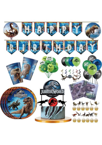 Balon 6 Adet 9 Yeni Jurassic Dünya Tema Parti Tek Kullanımlık Sofra Jurassic Dünya Dino Doğum Günü Partisi Süslemeleri Orman Parti Malzemeleri Oyuncaklar (Yurt Dışından)