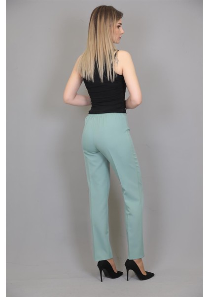 Lastikli Dar Paça Pantolon-Çağla modelleri