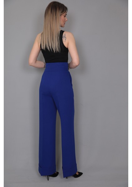 Duble Paça Yüksek Bel Pantolon-Saks fiyatları