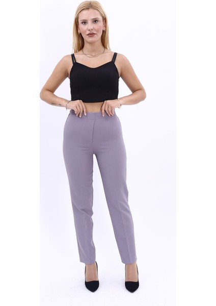 Lastikli Dar Paça Pantolon-Antrasit indirimleri