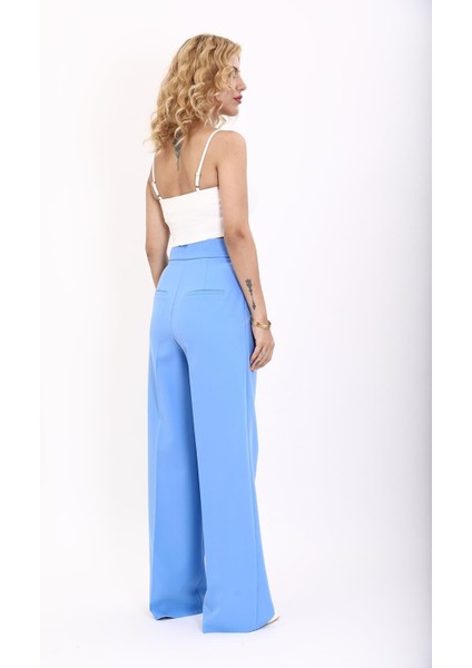 Korsaj Kemer Palazzo Pantolon-Gökyüzü modelleri