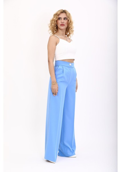 Korsaj Kemer Palazzo Pantolon-Gökyüzü fırsatları